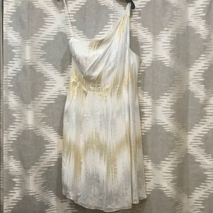 Kay Unger one shoulder shimmer dress, size 14.